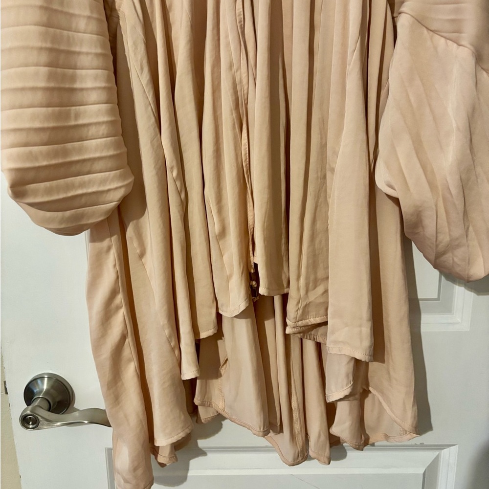 Women’s Free People Arzel Baloon Sleeve Blush Long Sleeve Mini Dress - Picture 5 of 8